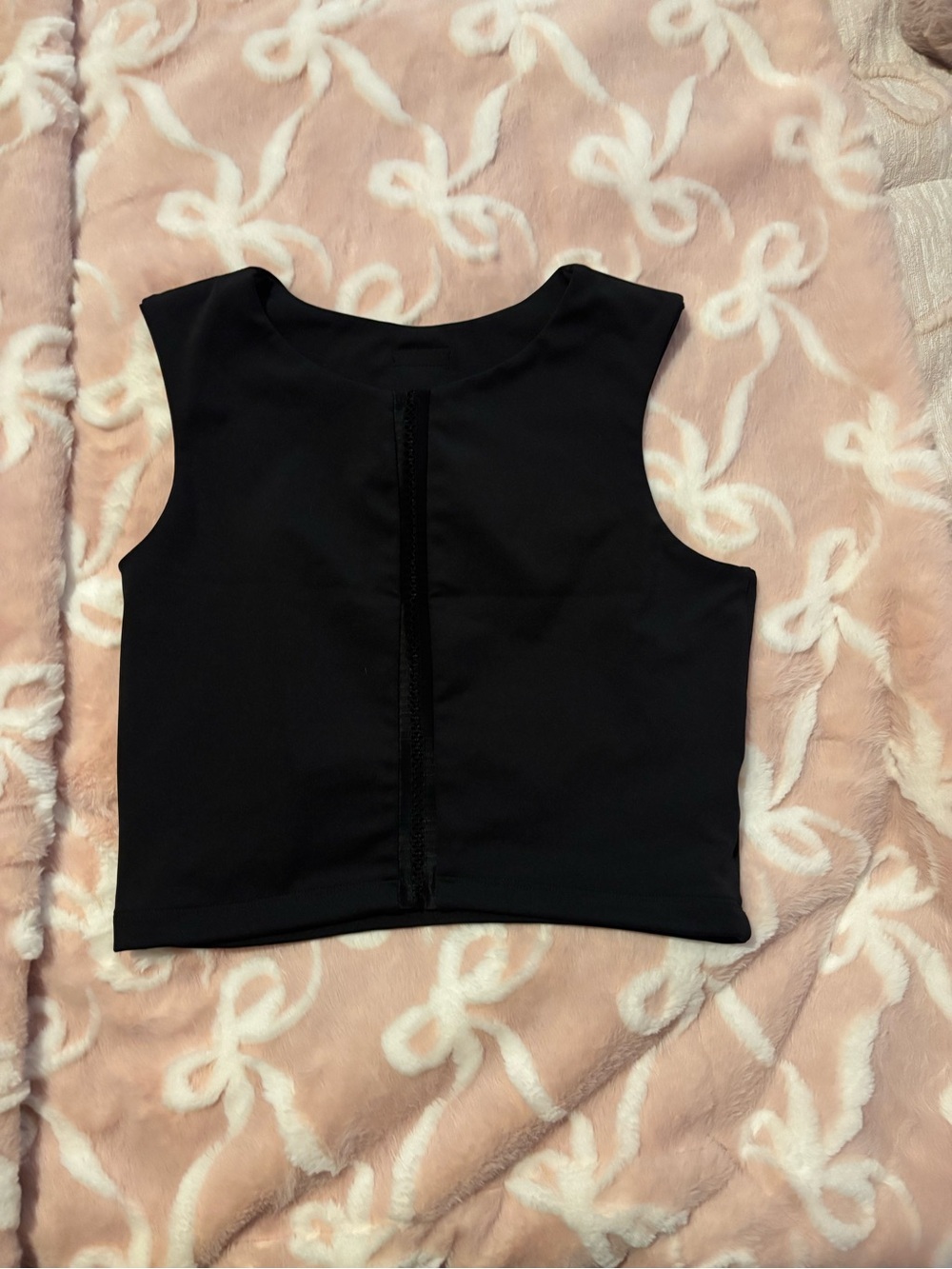Black Cropped Tank Top five the label